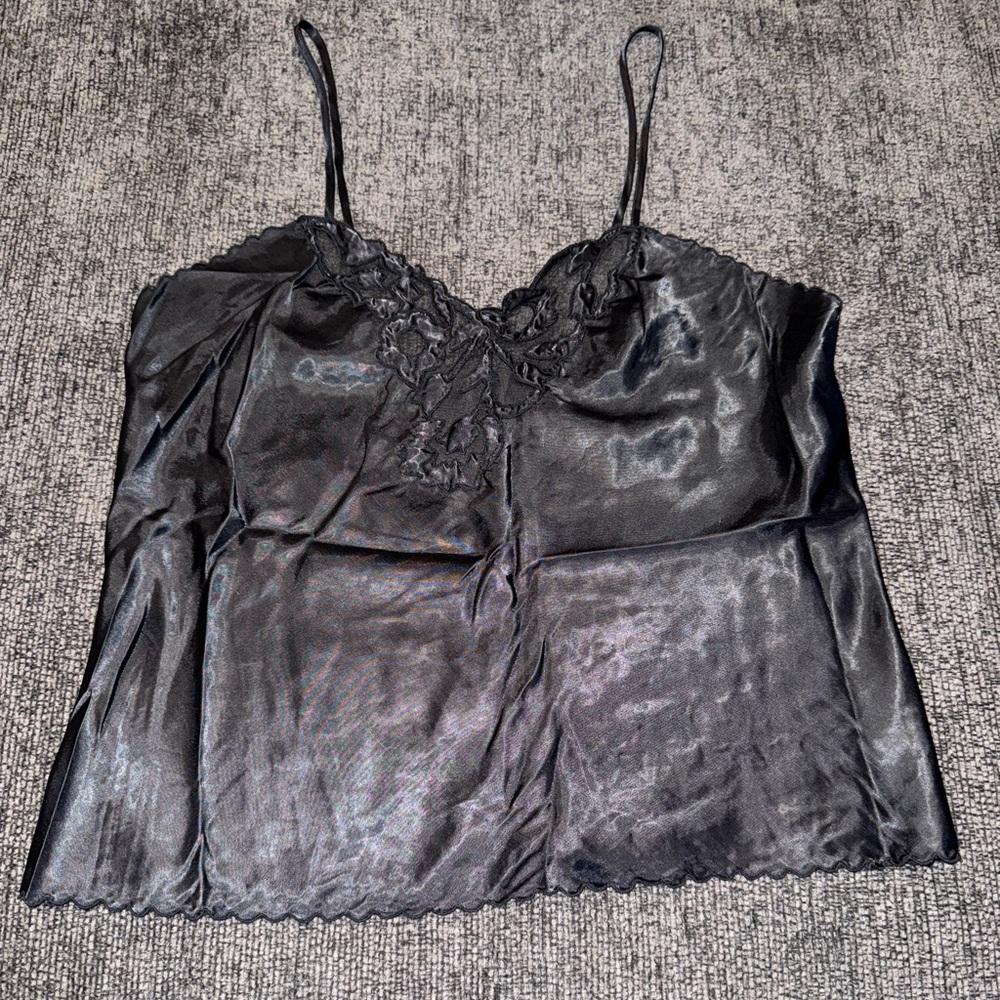 Vintage 1970’s Barbizon Black Lingerie Top Sz M